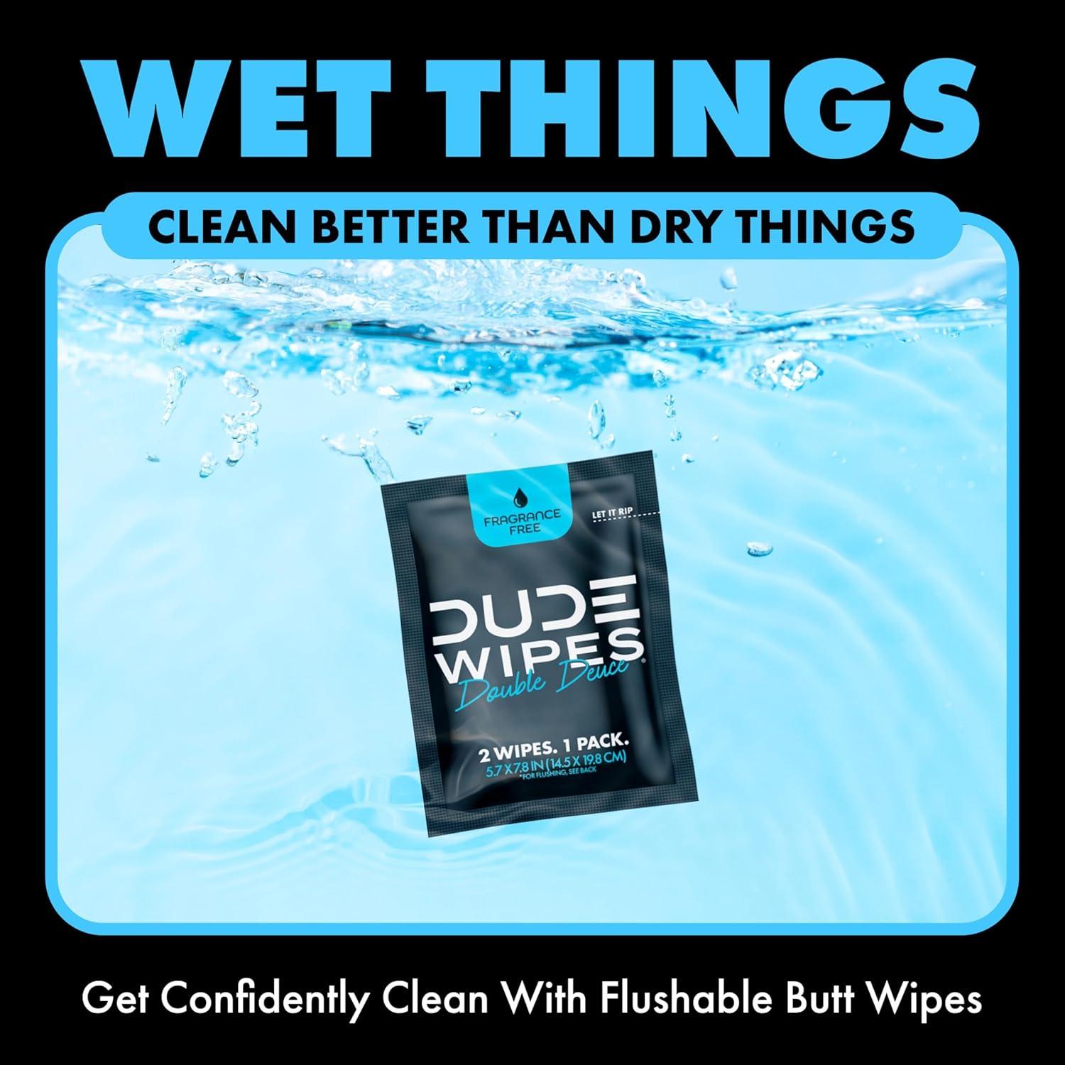 Toallitas Desechables DUDE Wipes - 80 Unidades Sin Fragancia