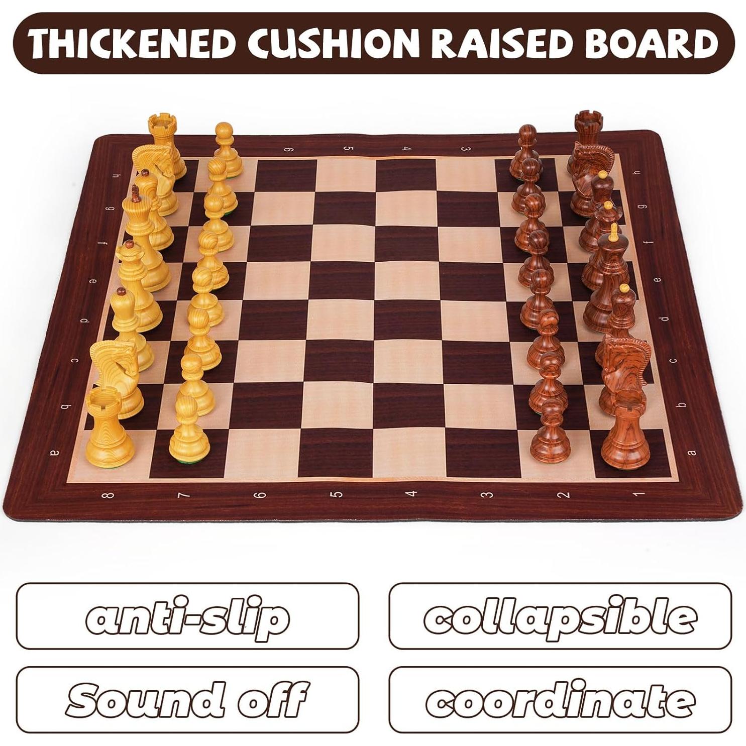 Juego de Ajedrez Plegable GHOOI 25.4x12.7cm Portátil