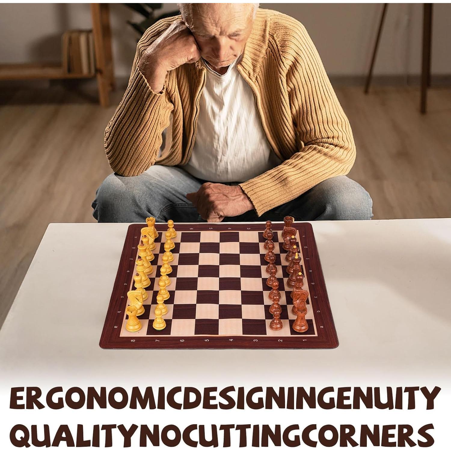 Juego de Ajedrez Plegable GHOOI 25.4x12.7cm Portátil