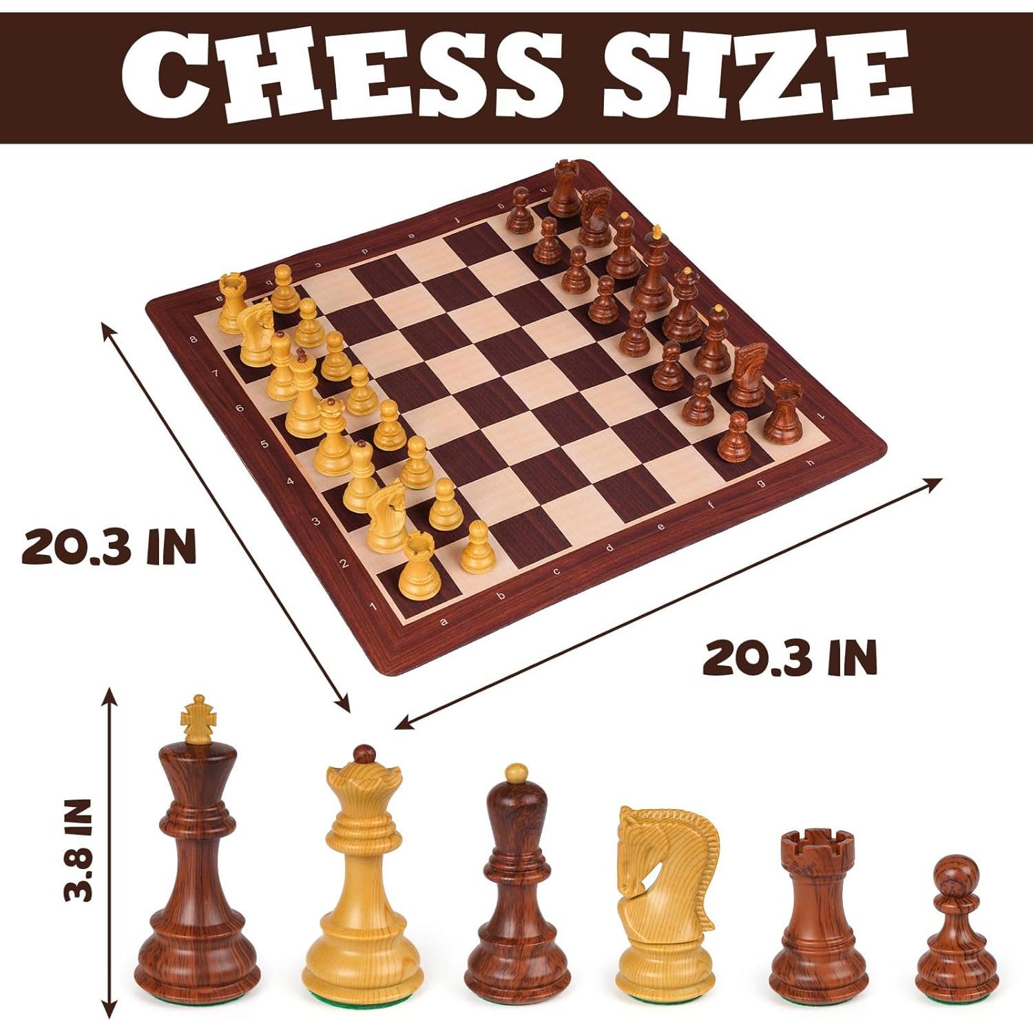 Juego de Ajedrez Plegable GHOOI 25.4x12.7cm Portátil