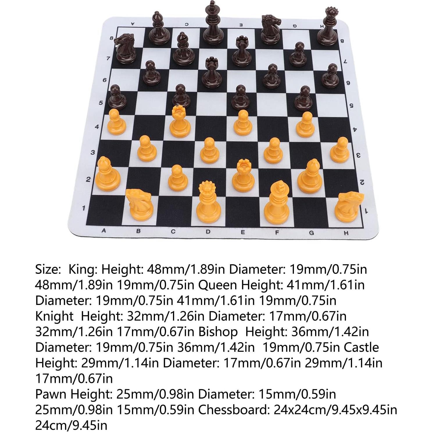 Juego de Ajedrez y Damas Portátil Yuecoom, Tablero Roll-Up