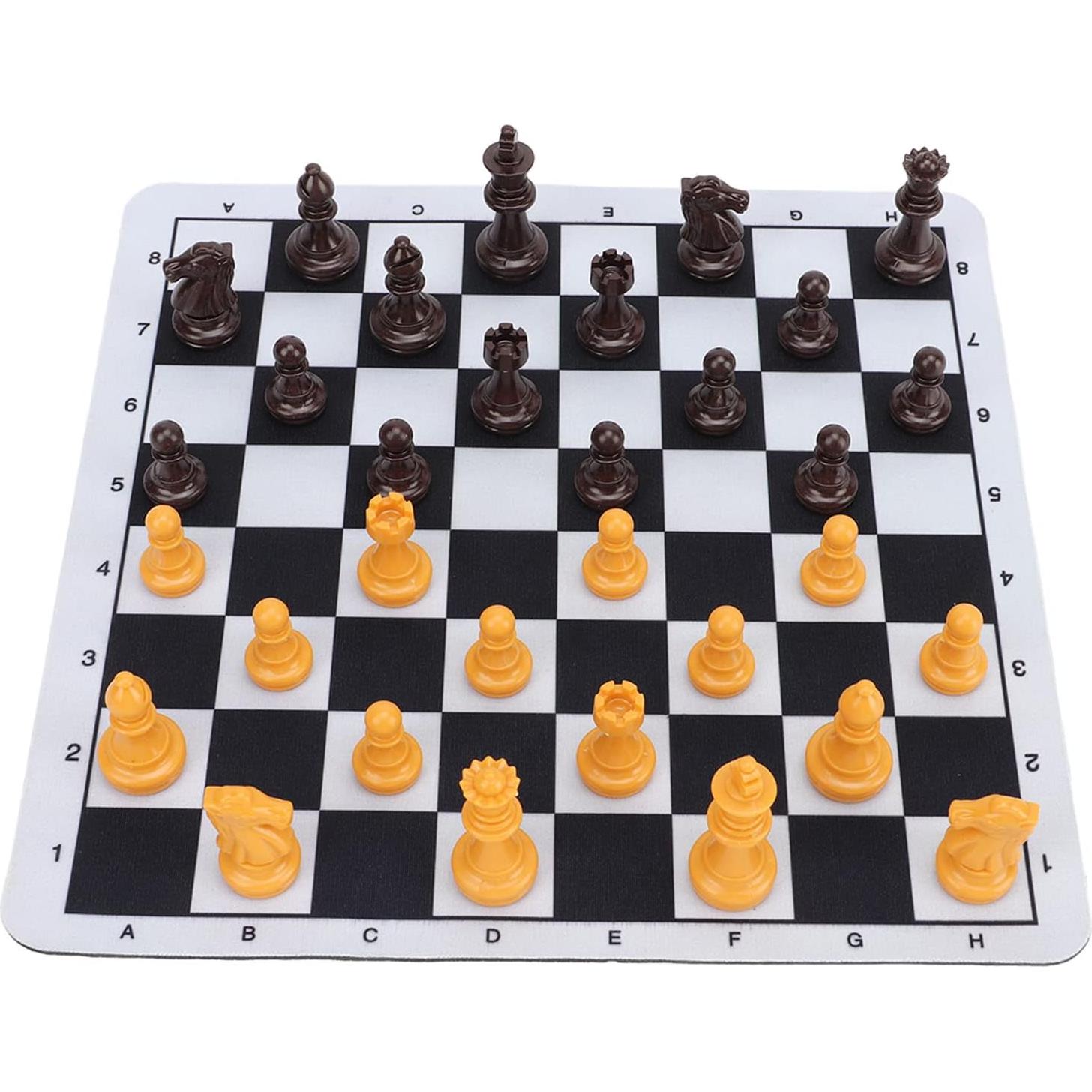 Juego de Ajedrez y Damas Portátil Yuecoom, Tablero Roll-Up