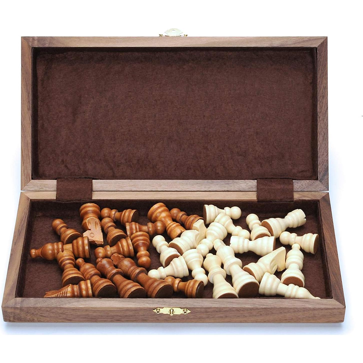 Juego de Ajedrez Plegable WE Games 27.94 cm Madera Staunton