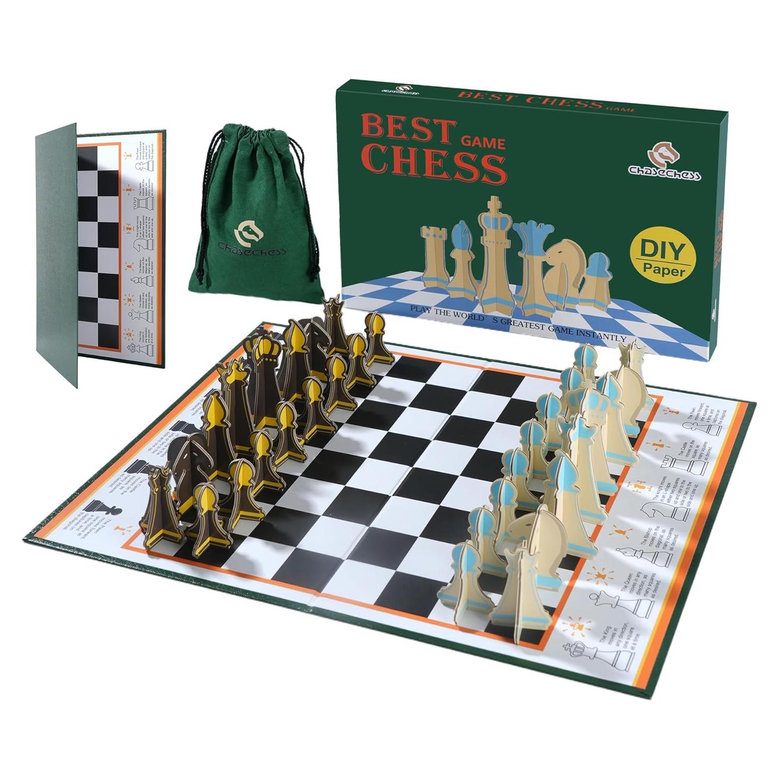 Juego de Ajedrez Plegable Ultra Delgado BAORIVER 40.6x30.5cm