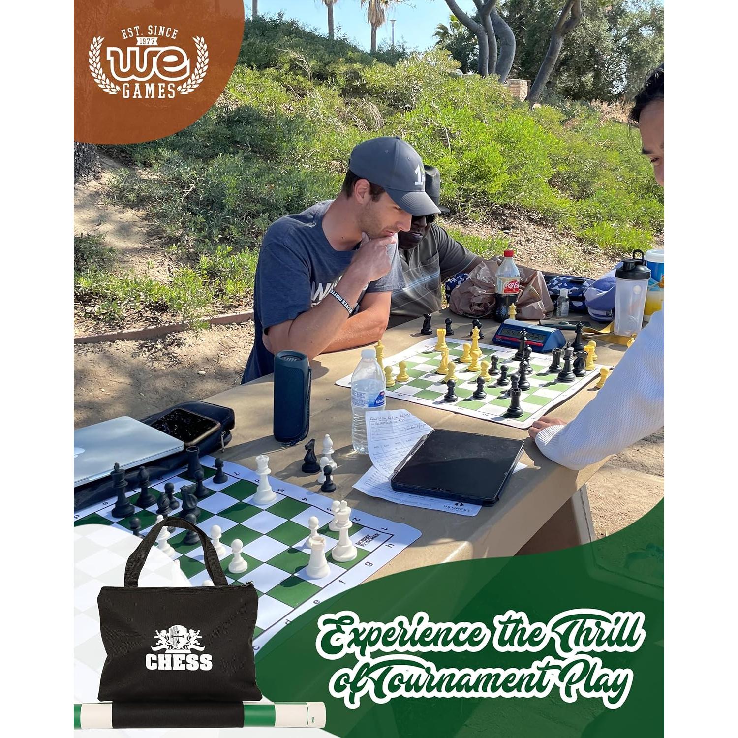 Juego de Ajedrez WE Games Torneo 34 Piezas con Tablero Plegable