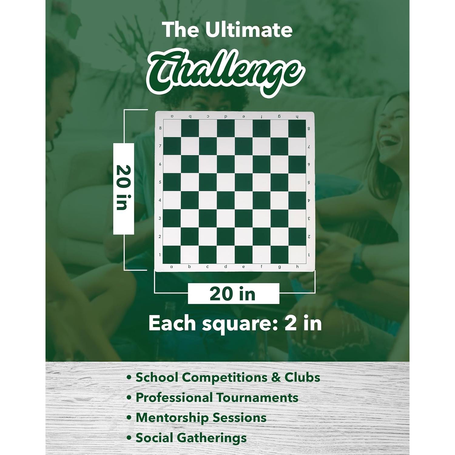 Juego de Ajedrez WE Games Torneo 34 Piezas con Tablero Plegable