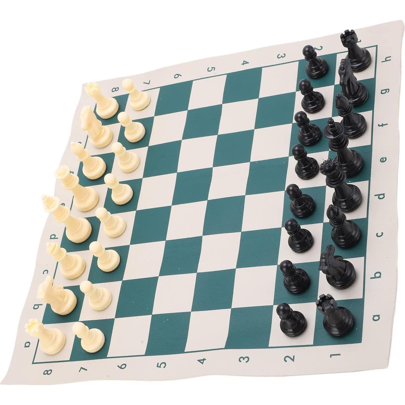 Juego de Ajedrez Portátil Tiiyee Plegable 34x34 cm para Viaje