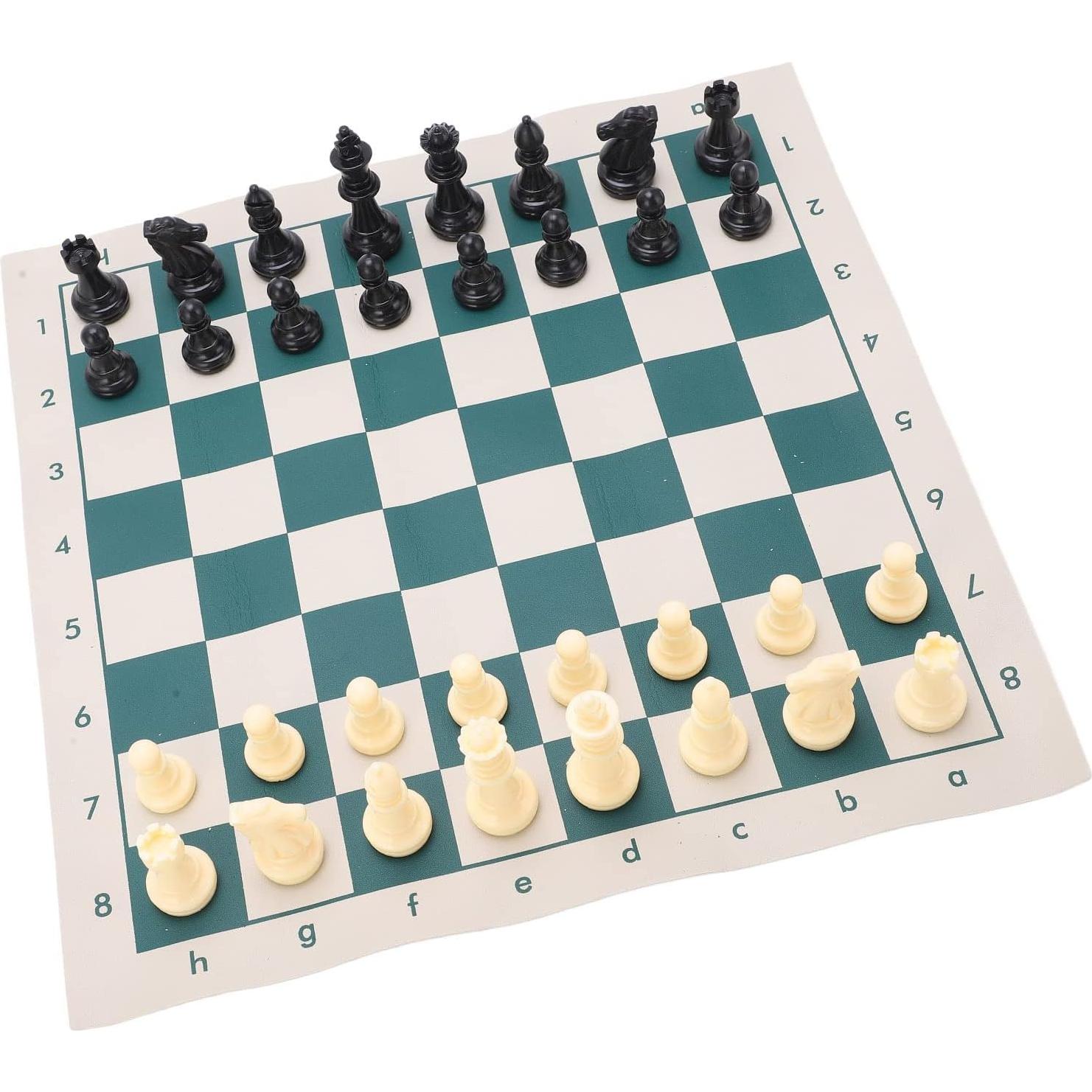 Juego de Ajedrez Portátil Tiiyee Plegable 34x34 cm para Viaje