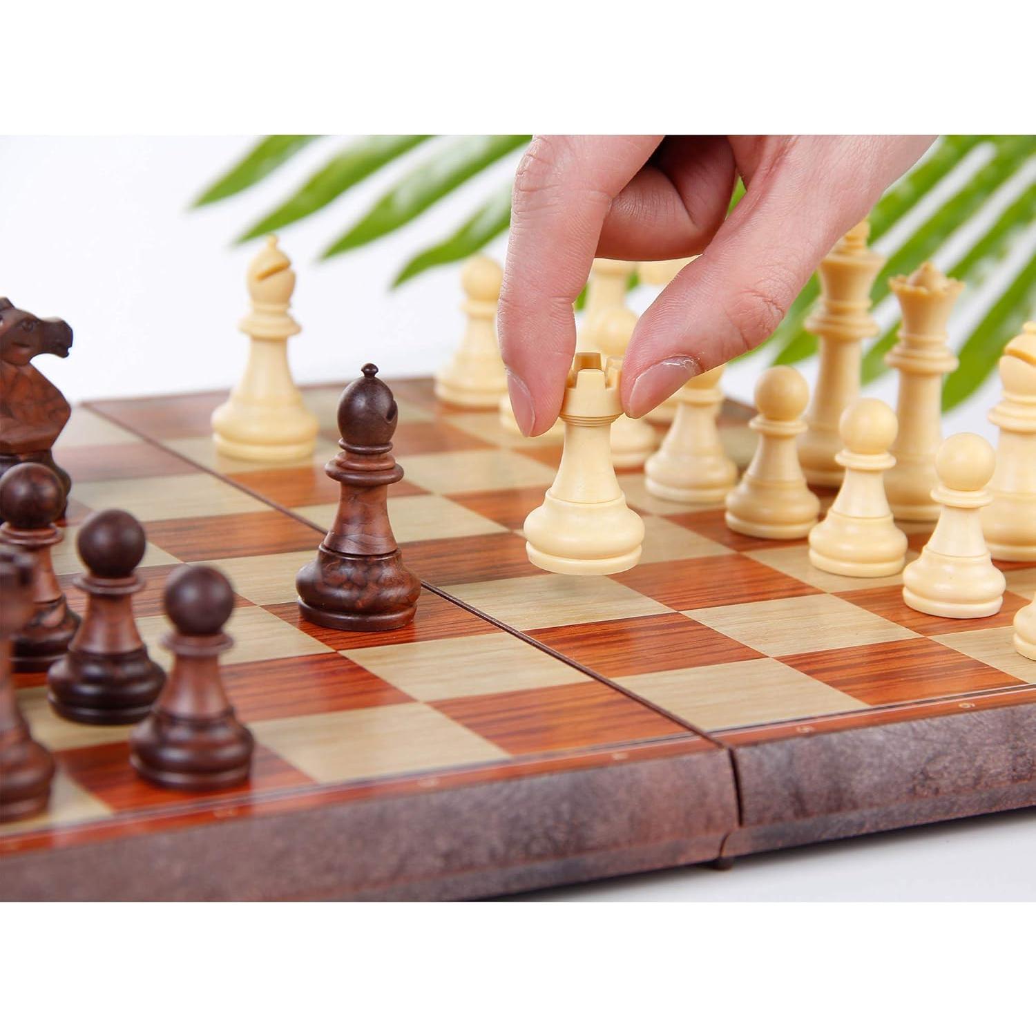 Juego de Ajedrez Magnético de Viaje Kidami 30.48 cm Plegable