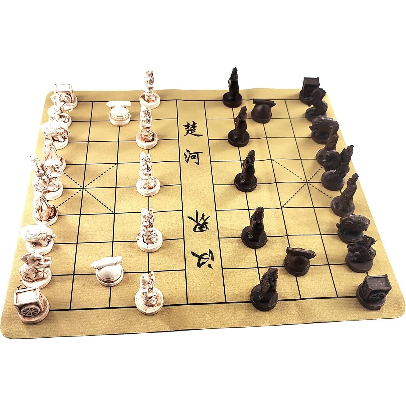 Juego de Ajedrez Chino Xiangqi Portátil Zhishengbusiness 30x30cm
