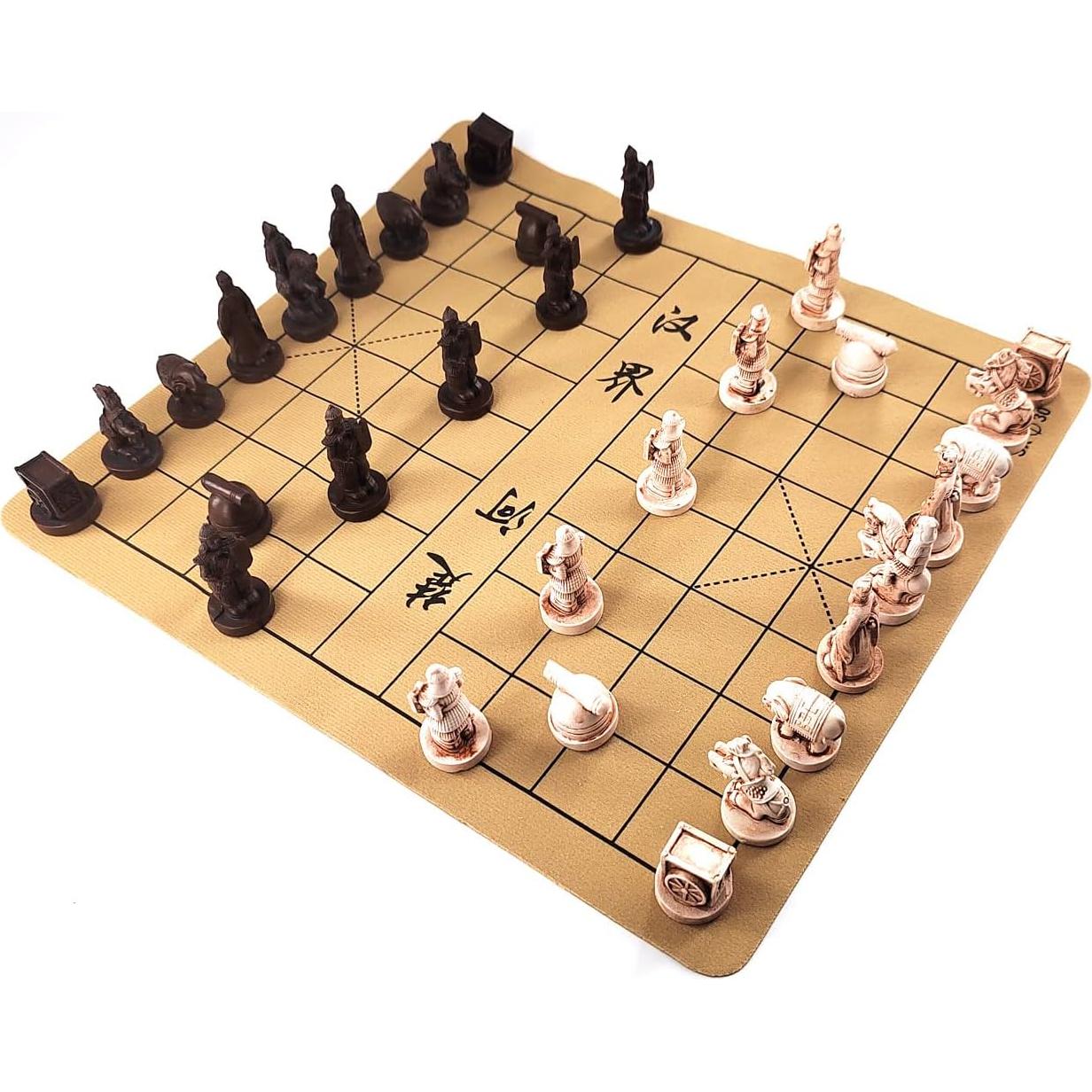 Juego de Ajedrez Chino Xiangqi Portátil Zhishengbusiness 30x30cm