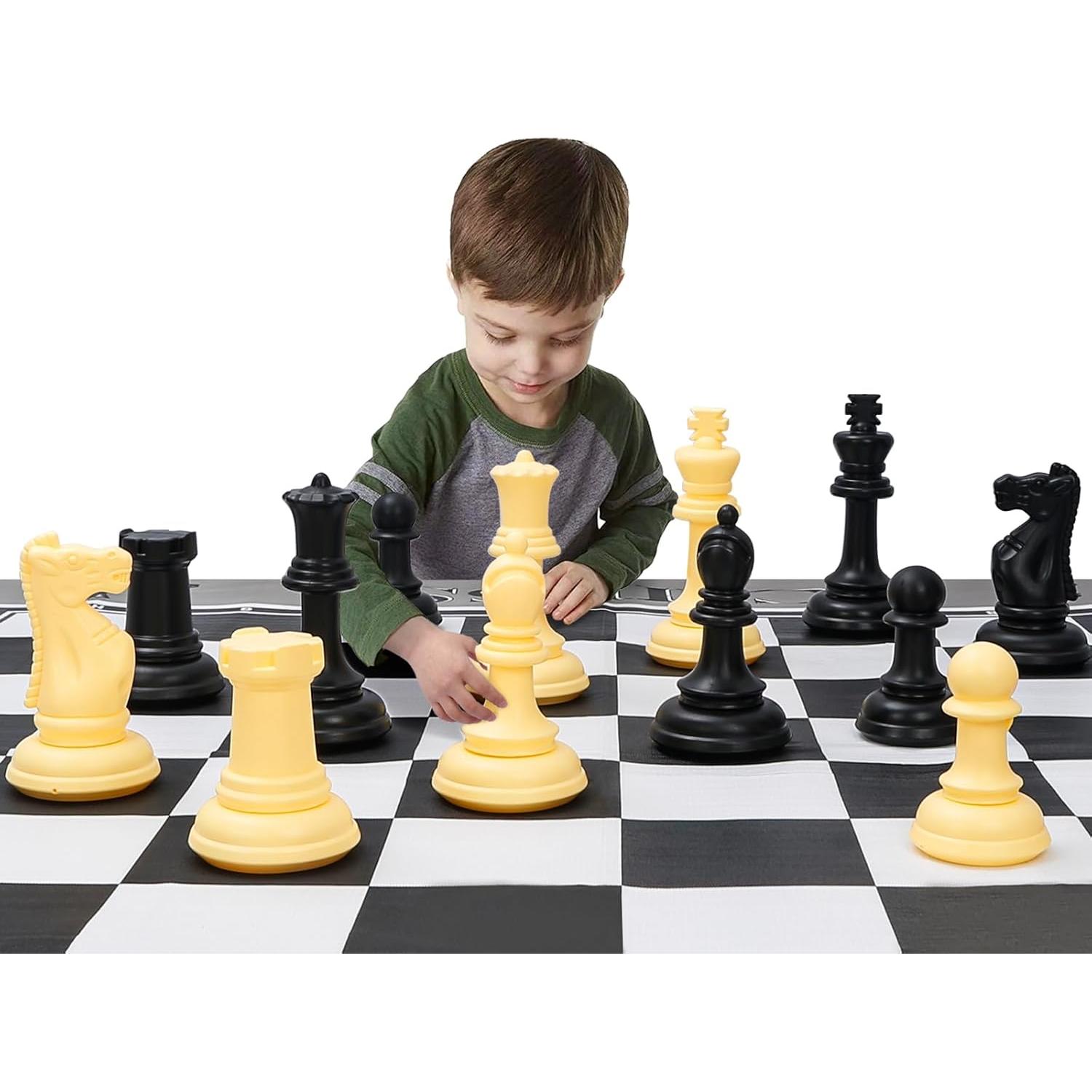 Juego de Ajedrez Gigante ELONGDI 32 Piezas Exterior 180x160cm