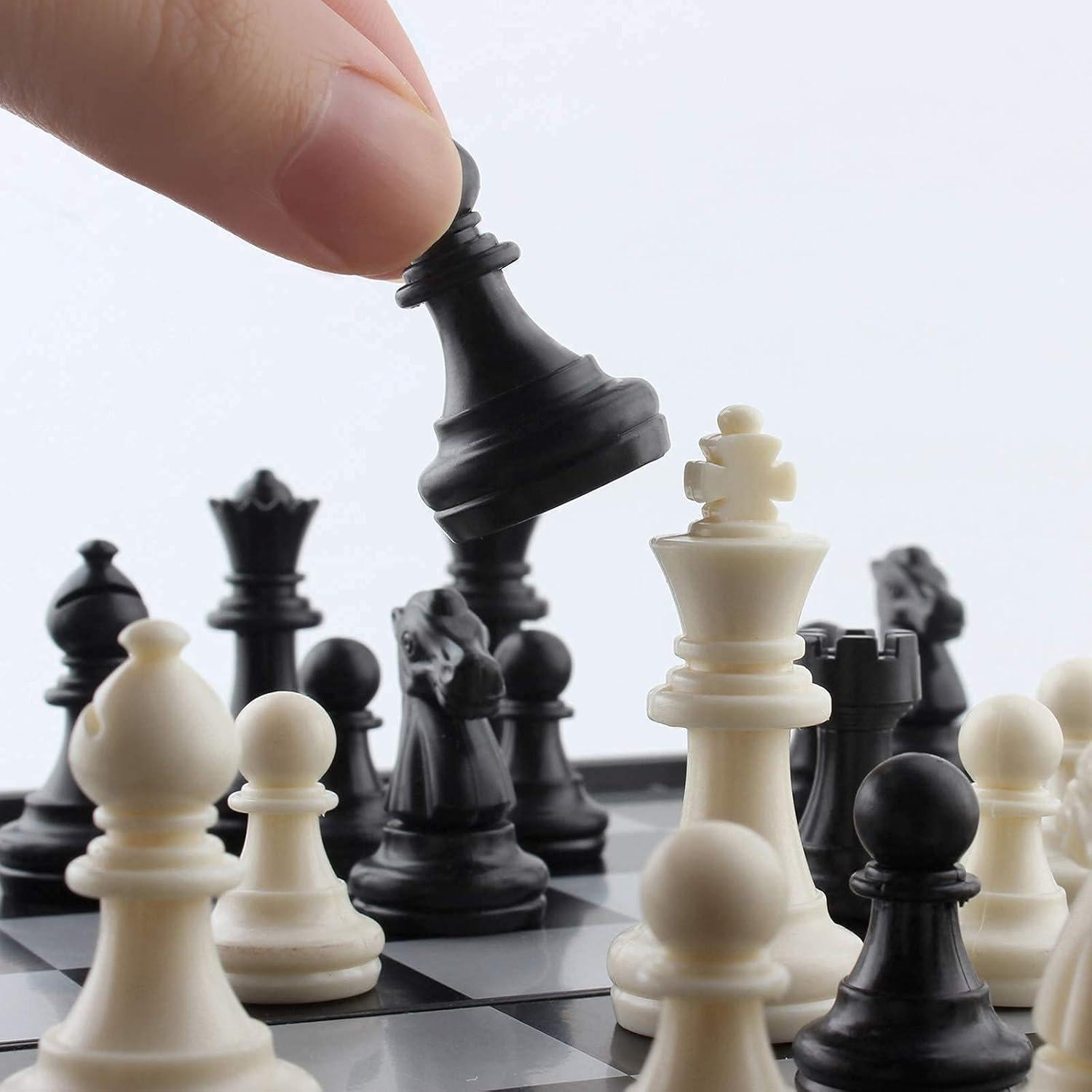 Juego de Ajedrez Magnético de Viaje DINOBROS Plegable 25cm