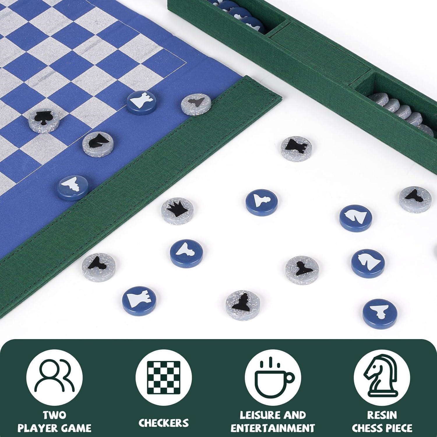 Juego de Ajedrez de Viaje Plegable Agirlgle 30.48 cm Acrílico