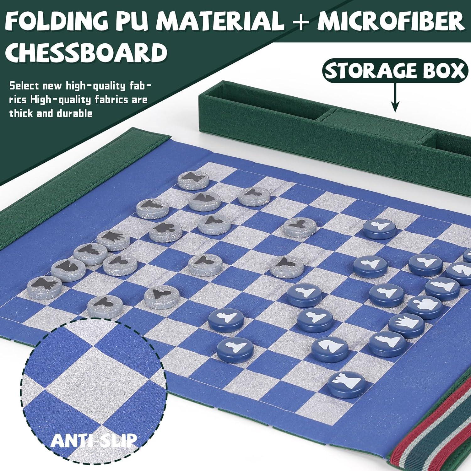 Juego de Ajedrez de Viaje Plegable Agirlgle 30.48 cm Acrílico