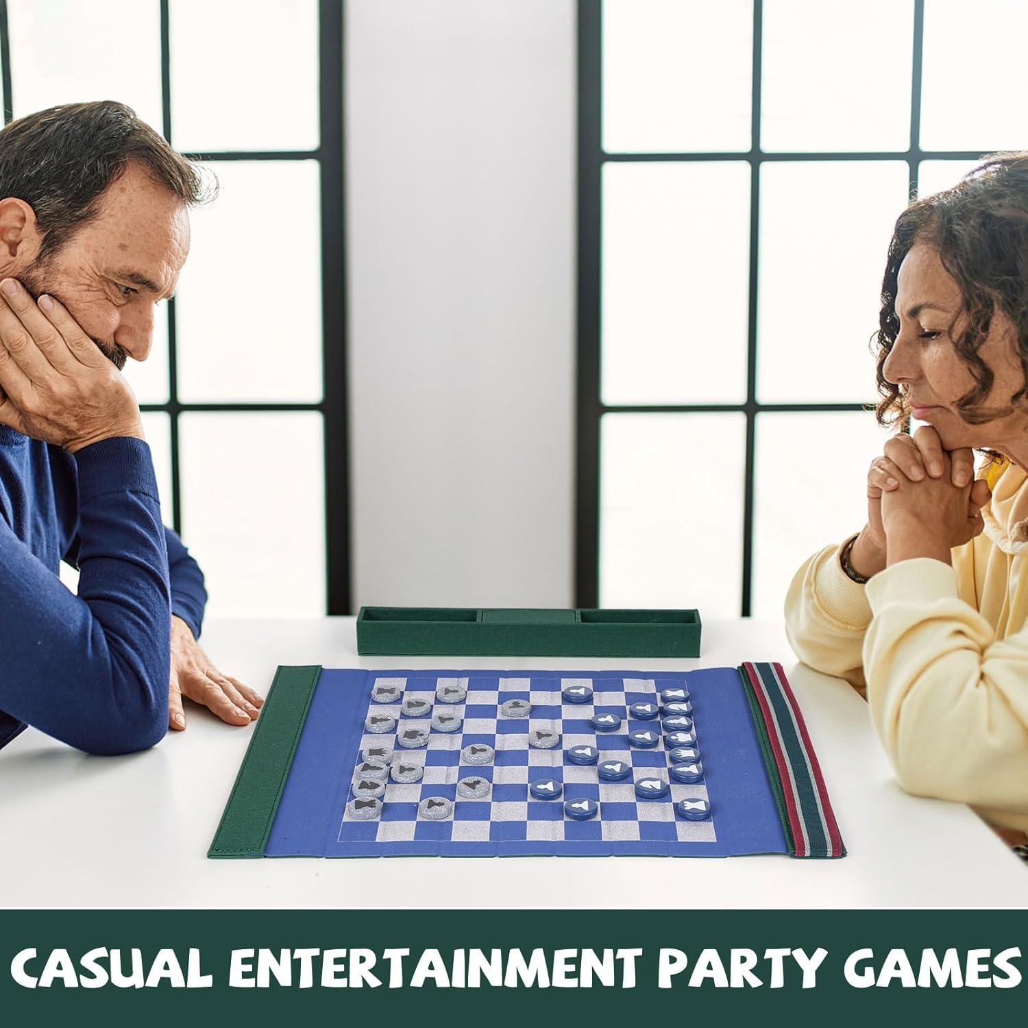 Juego de Ajedrez de Viaje Plegable Agirlgle 30.48 cm Acrílico