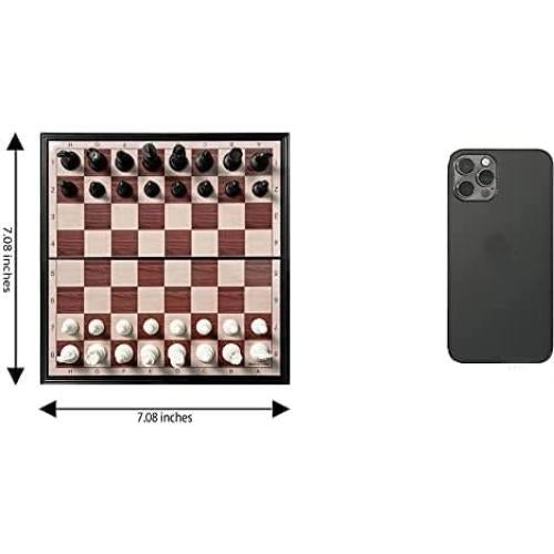 Juego de Ajedrez Mini Plegable MUKAYIMO con Piezas Magnéticas