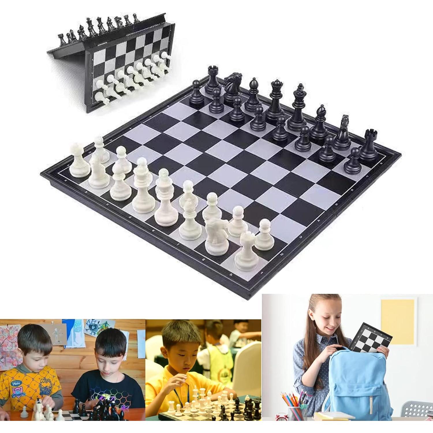 Juego de Ajedrez Magnético de Viaje ONESWI 25.4 cm Plegable