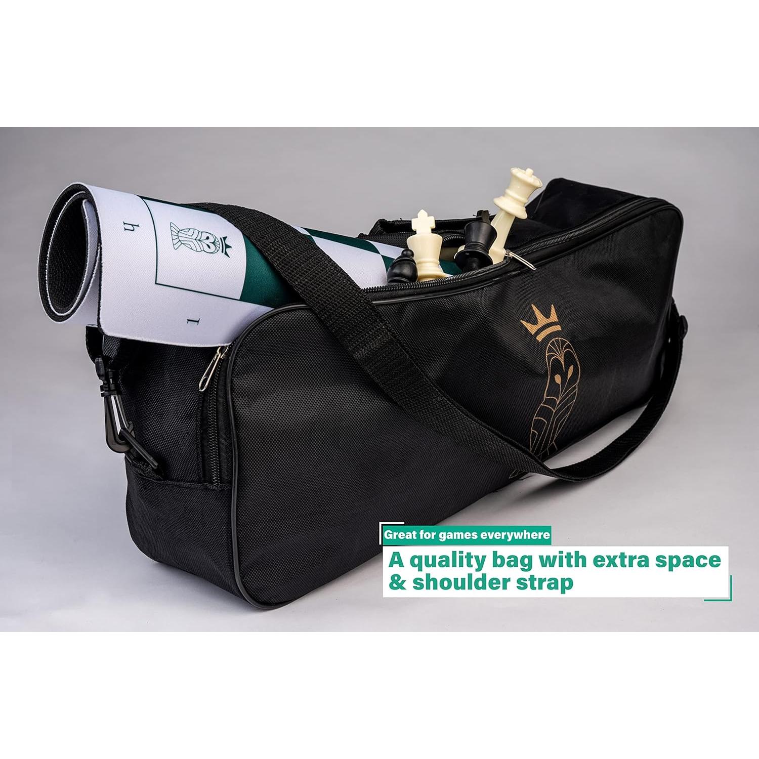 Juego de Ajedrez Profesional Mynnnat - Tablero enrollable y piezas