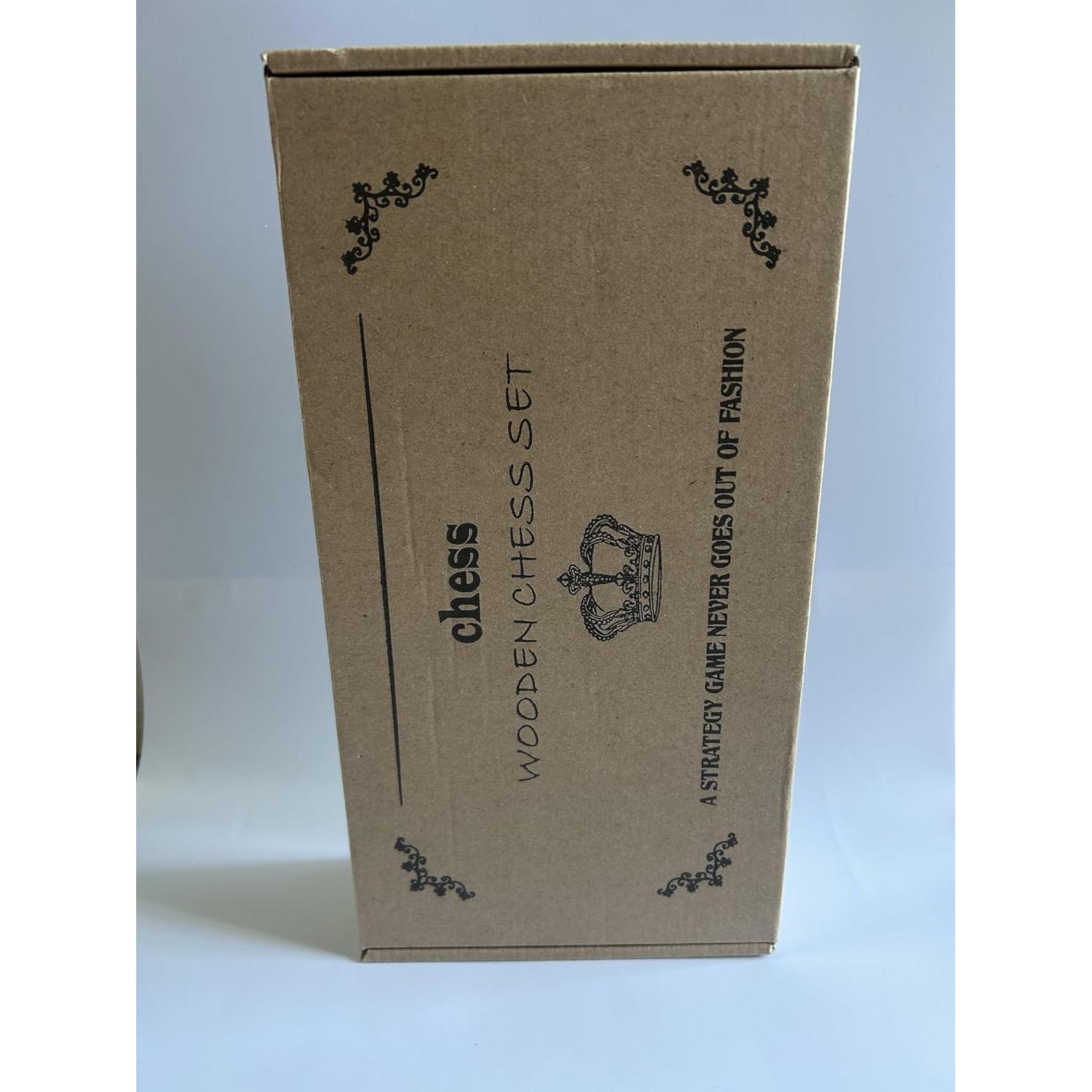 Juego de Ajedrez Plegable de Madera Syrace 30x30 cm Hecho a Mano