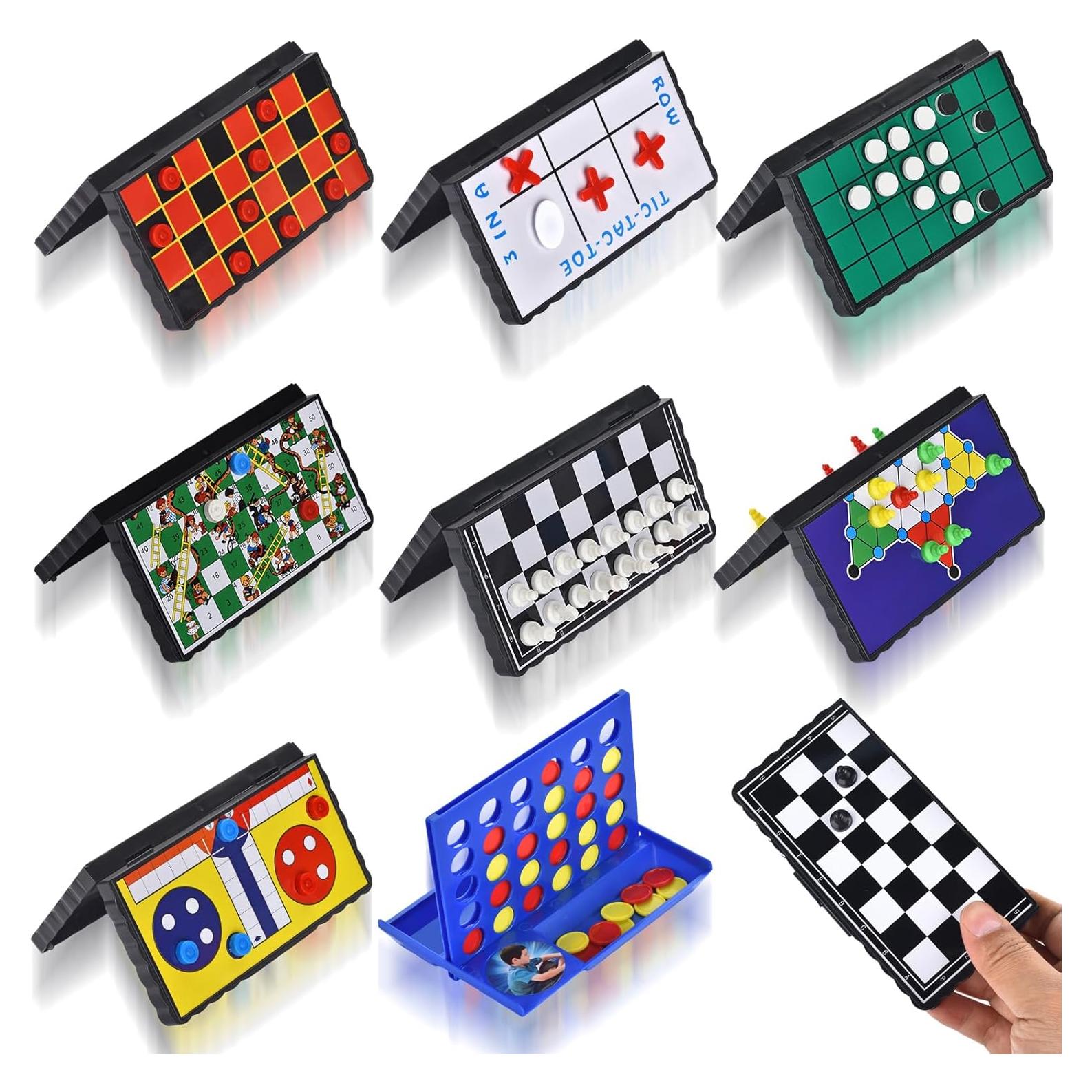 Juego de Ajedrez Magnético Mini 8 en 1 ColorGo Plegable