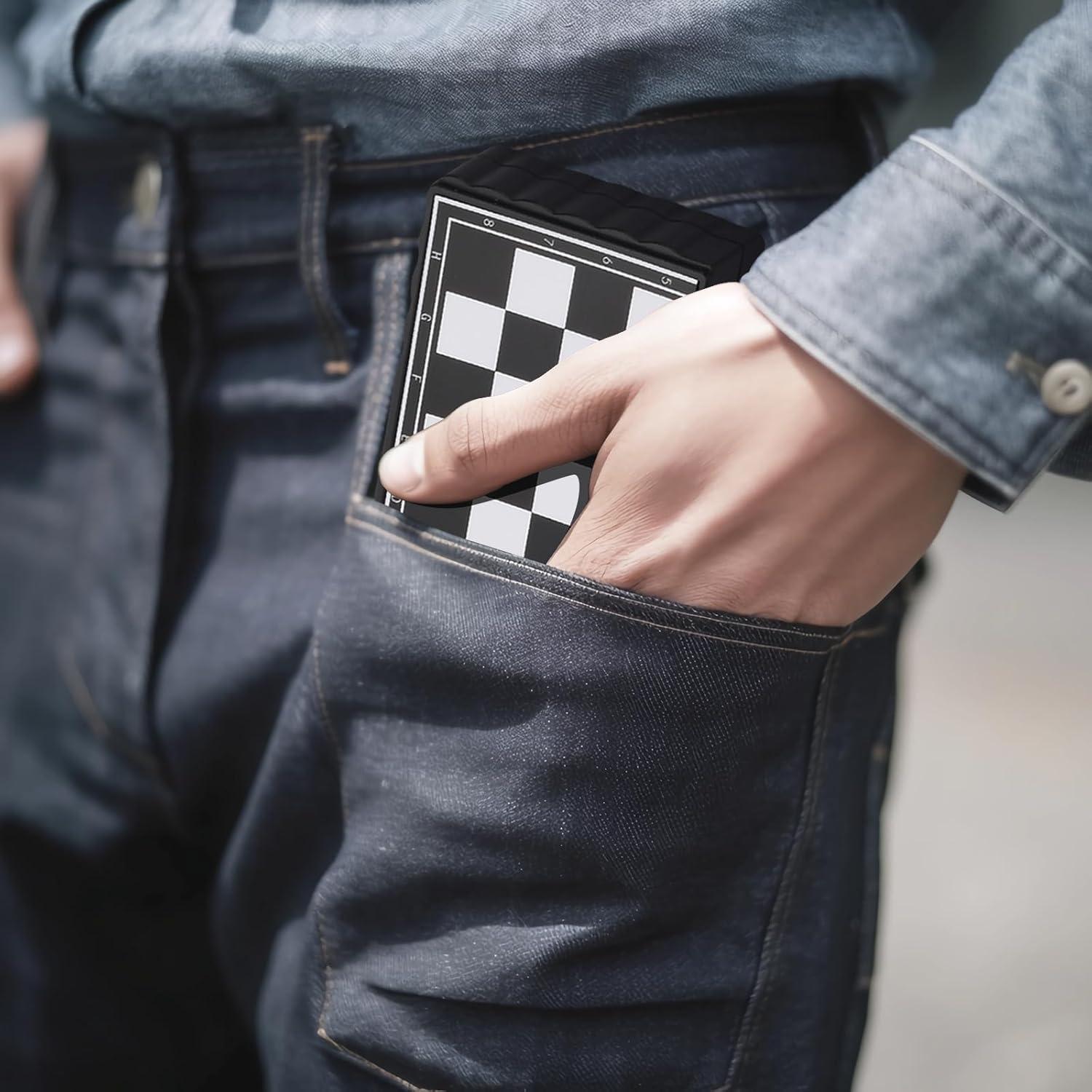 Juego de Ajedrez Magnético Mini 8 en 1 ColorGo Plegable