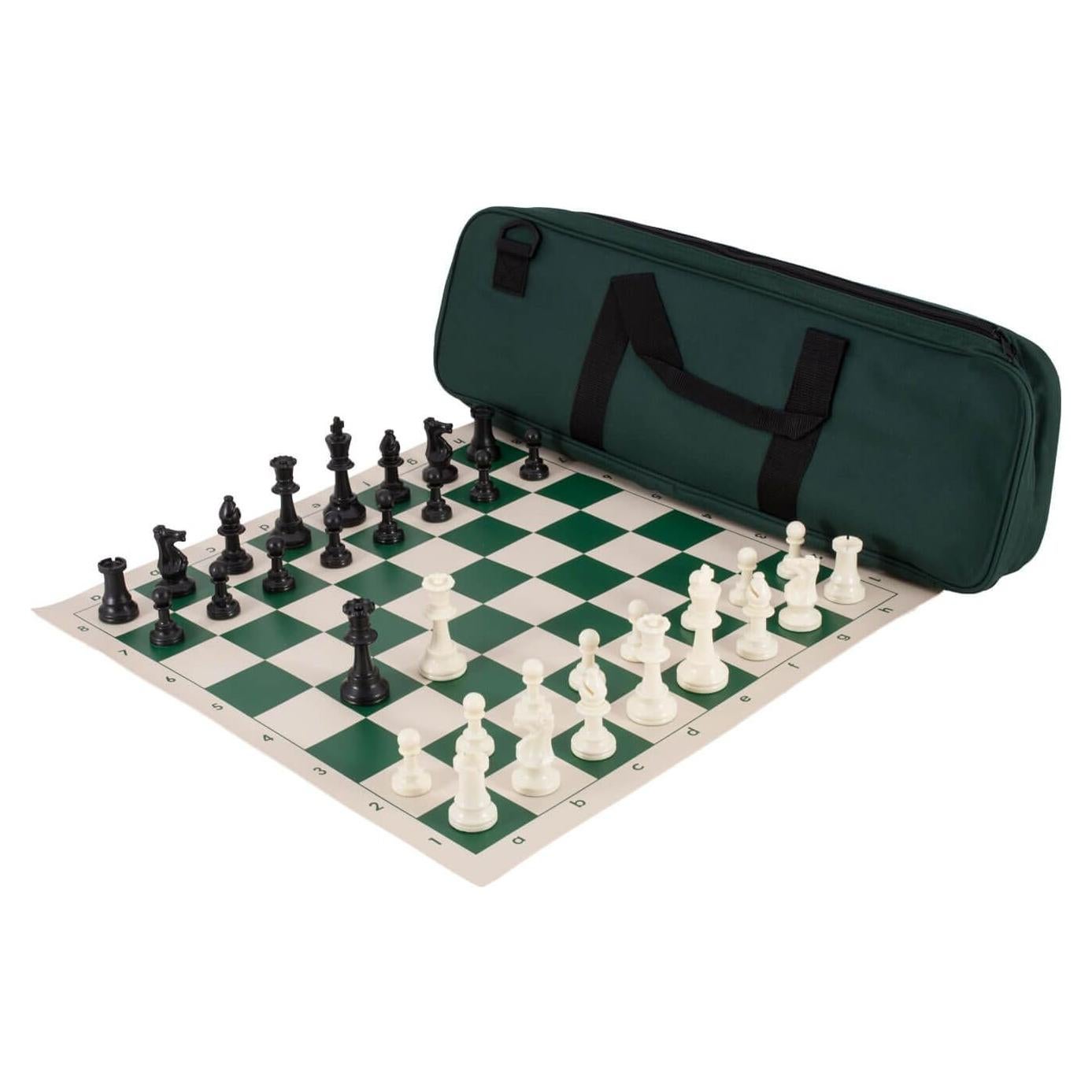 Conjunto de Ajedrez Deluxe Federación EE. UU. Verde 34 Piezas