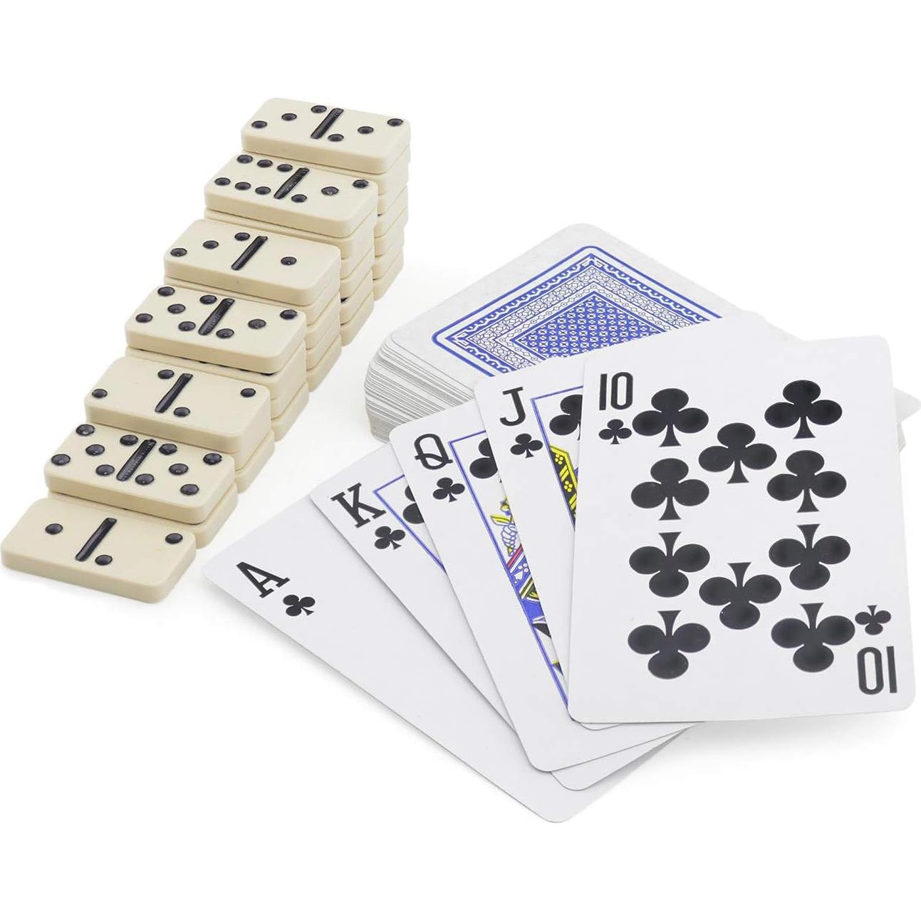 Juego de Mesa 5 en 1 Magnético BUYESS - Ajedrez, Damas, Dominó, Backgammon y Cartas Mini