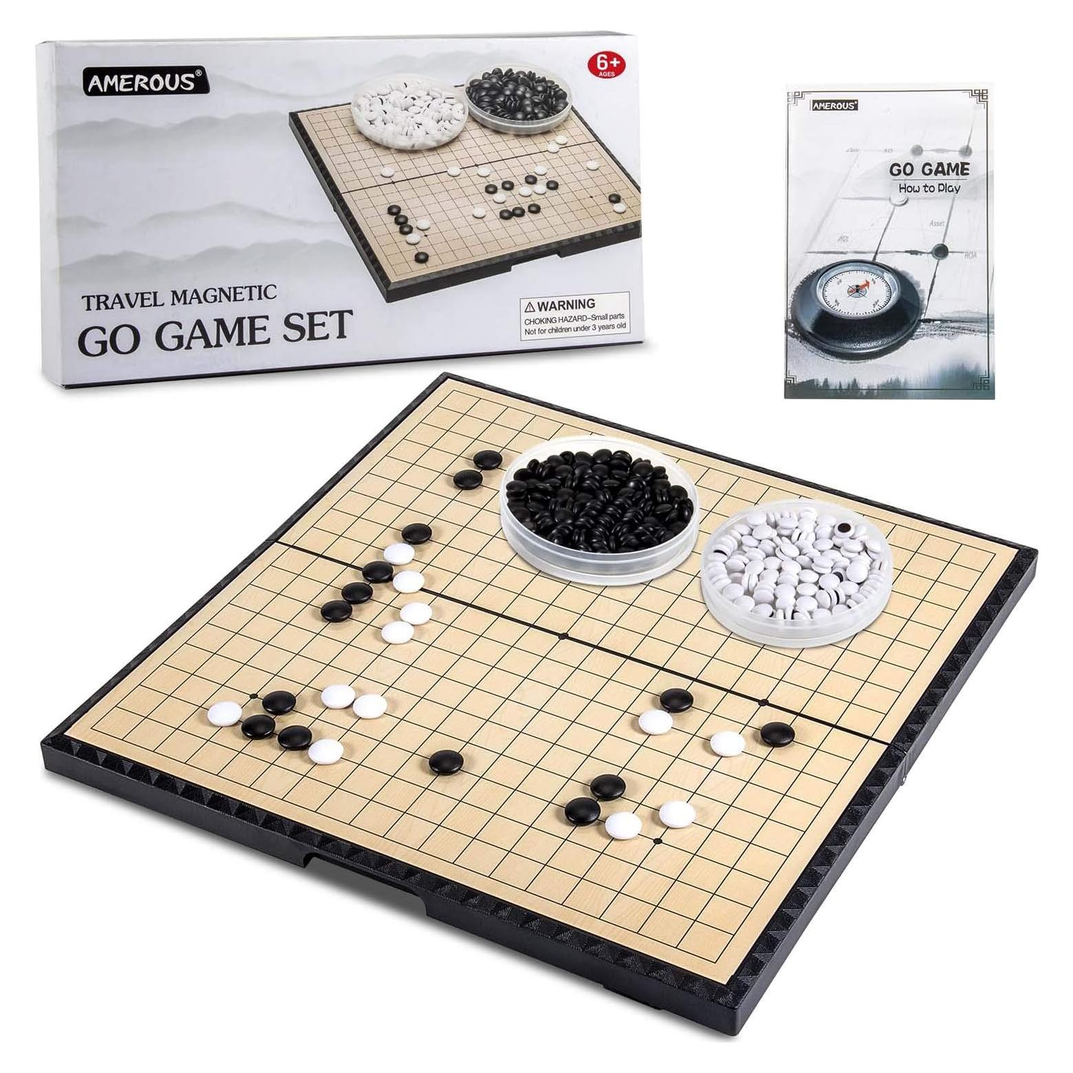 Juego de Go Magnético AMEROUS 28.7 cm Plegable con Piedras