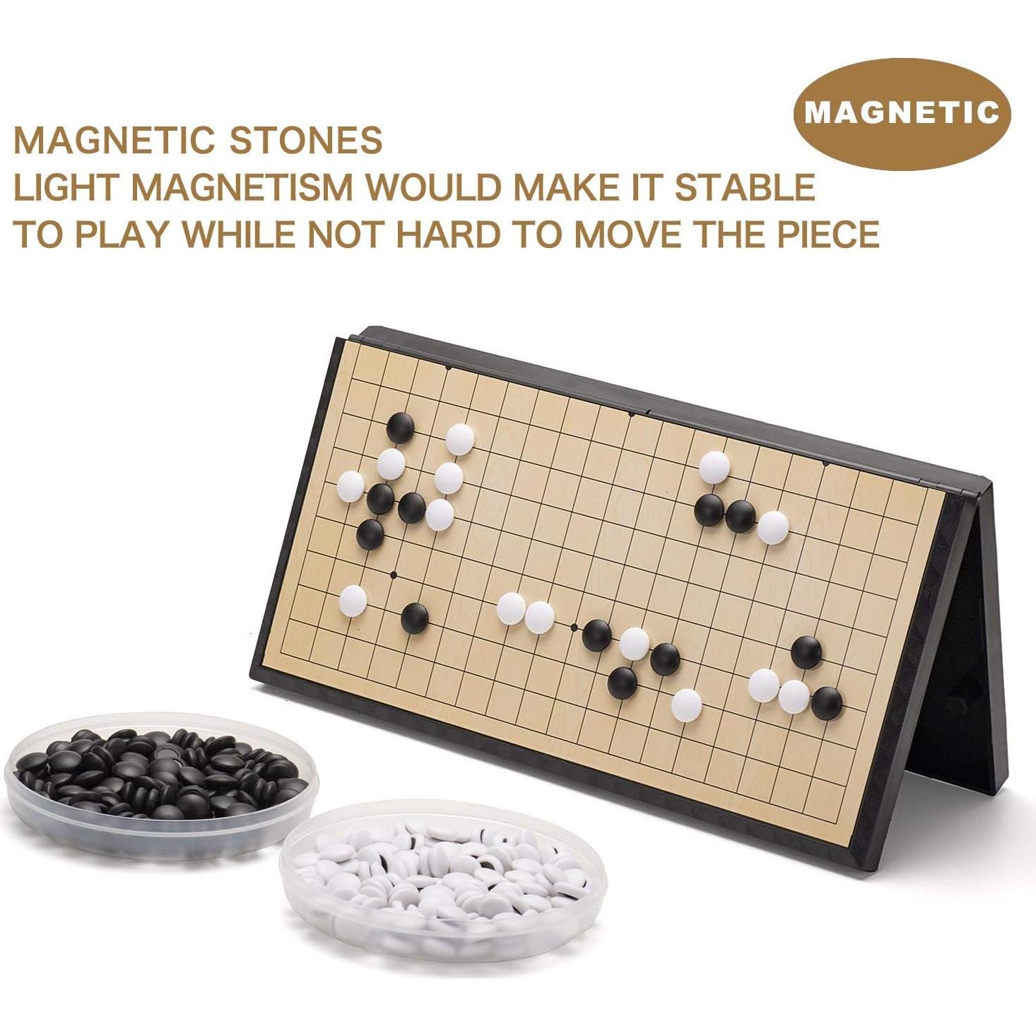 Juego de Go Magnético AMEROUS 28.7 cm Plegable con Piedras