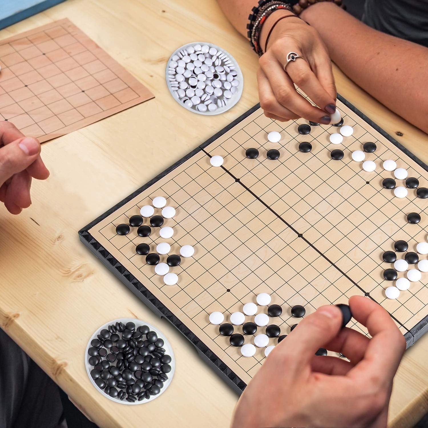 Juego de Go Magnético AMEROUS 28.7 cm Plegable con Piedras