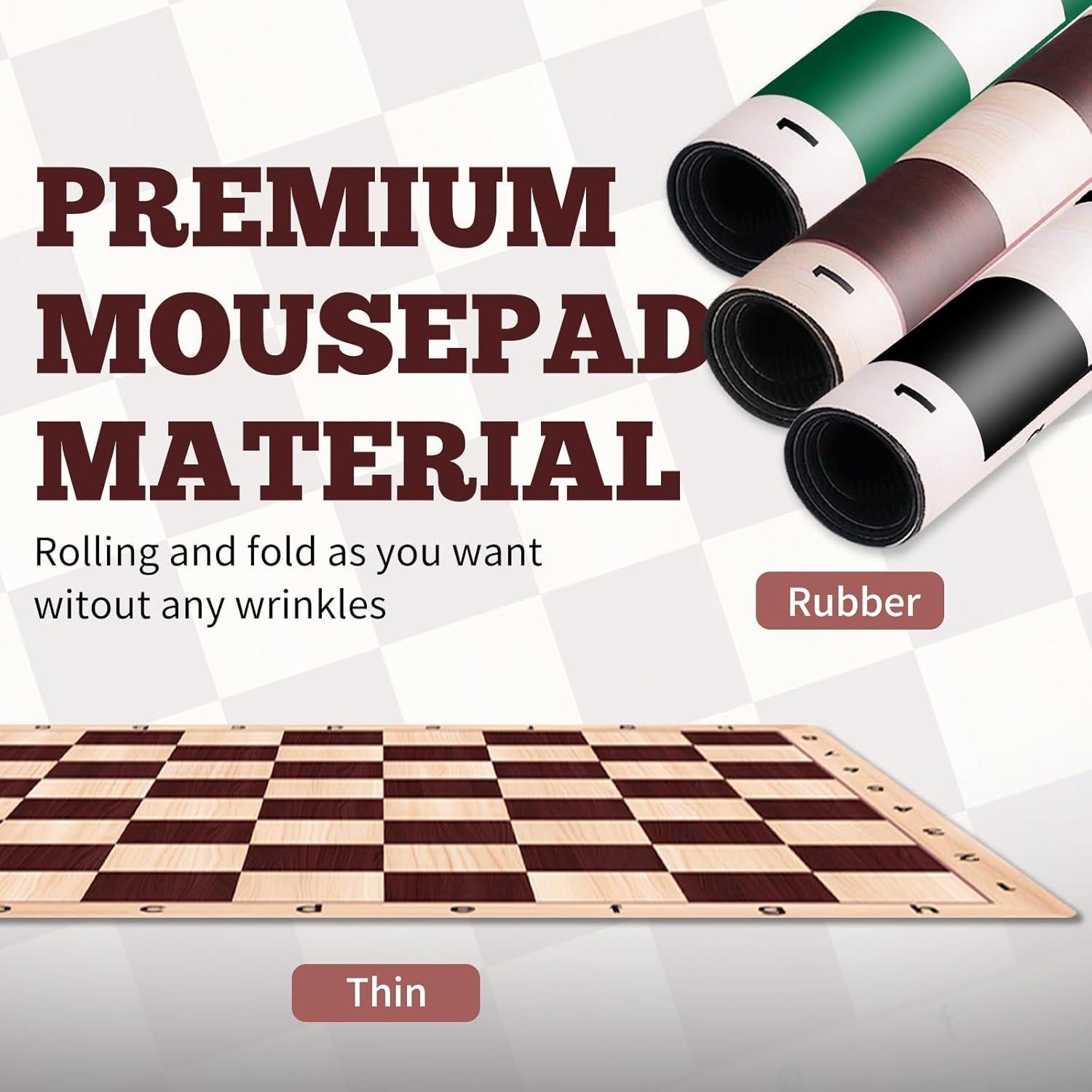 Tablero de Ajedrez Enrollado LEAP 50.8 cm Antideslizante