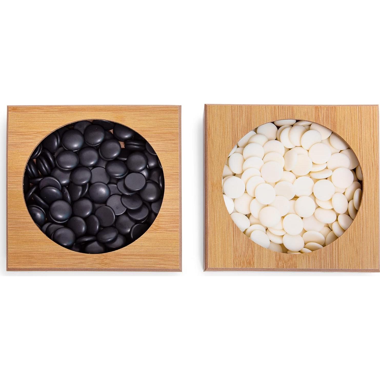 Juego de Go Plegable 19x19 con Tablero de Bambú y Piezas de Jade