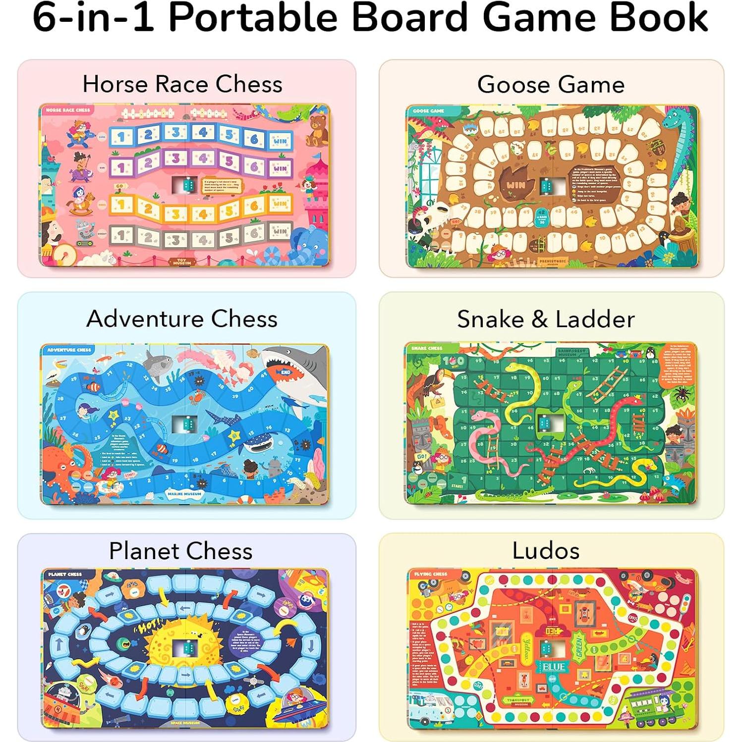 Juego de Mesa Magnético 6 en 1 Mideer - Aventura en el Museo