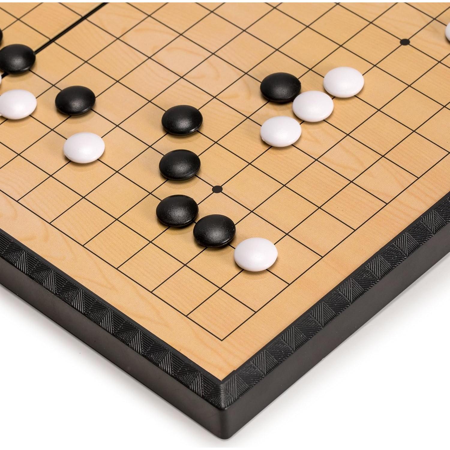 Juego de Go Magnético Yellow Mountain 28x28 cm con Piedras