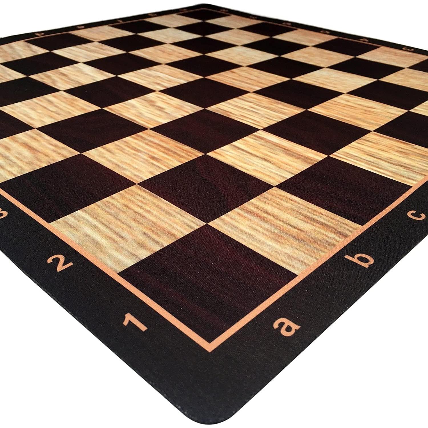 Alfombrilla de Ajedrez WE Games 50x50 cm Grano de Madera Realista