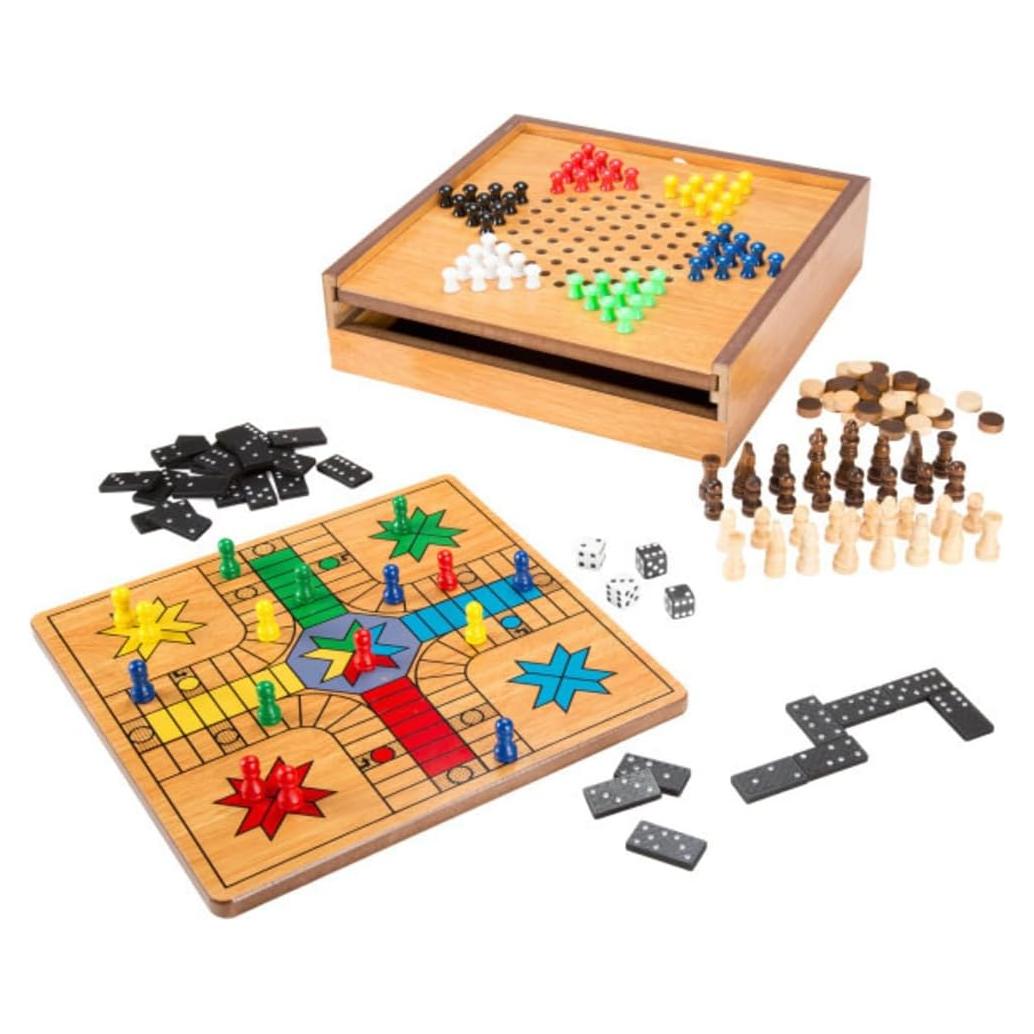 Juego Combo 7-en-1 Hey! Play! para 4 Jugadores - Ajedrez, Ludo y Más