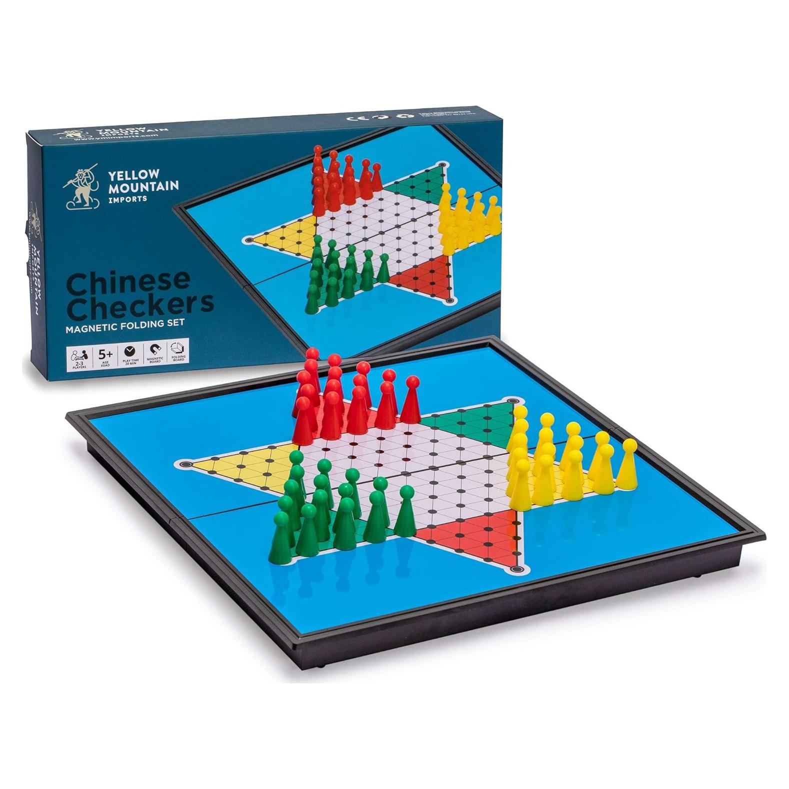 Juego de Damas Chinas Magnético Yellow Mountain 24.8 cm Plegable