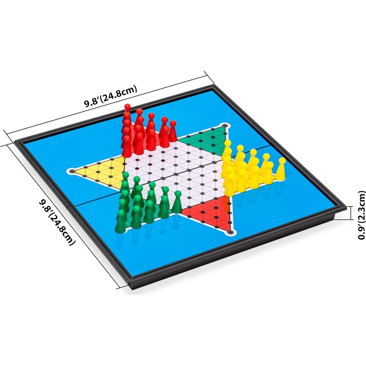Juego de Damas Chinas Magnético Yellow Mountain 24.8 cm Plegable