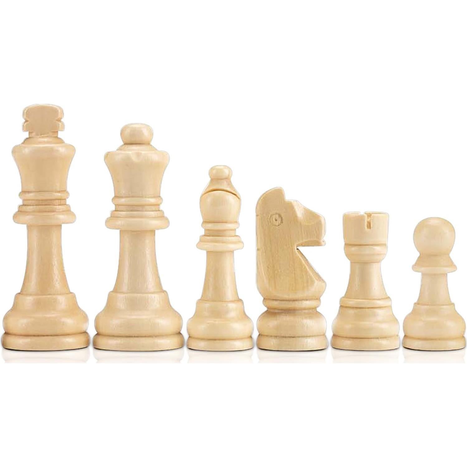 Piezas de Ajedrez de Madera AMEROUS Estilo Staunton 8 cm