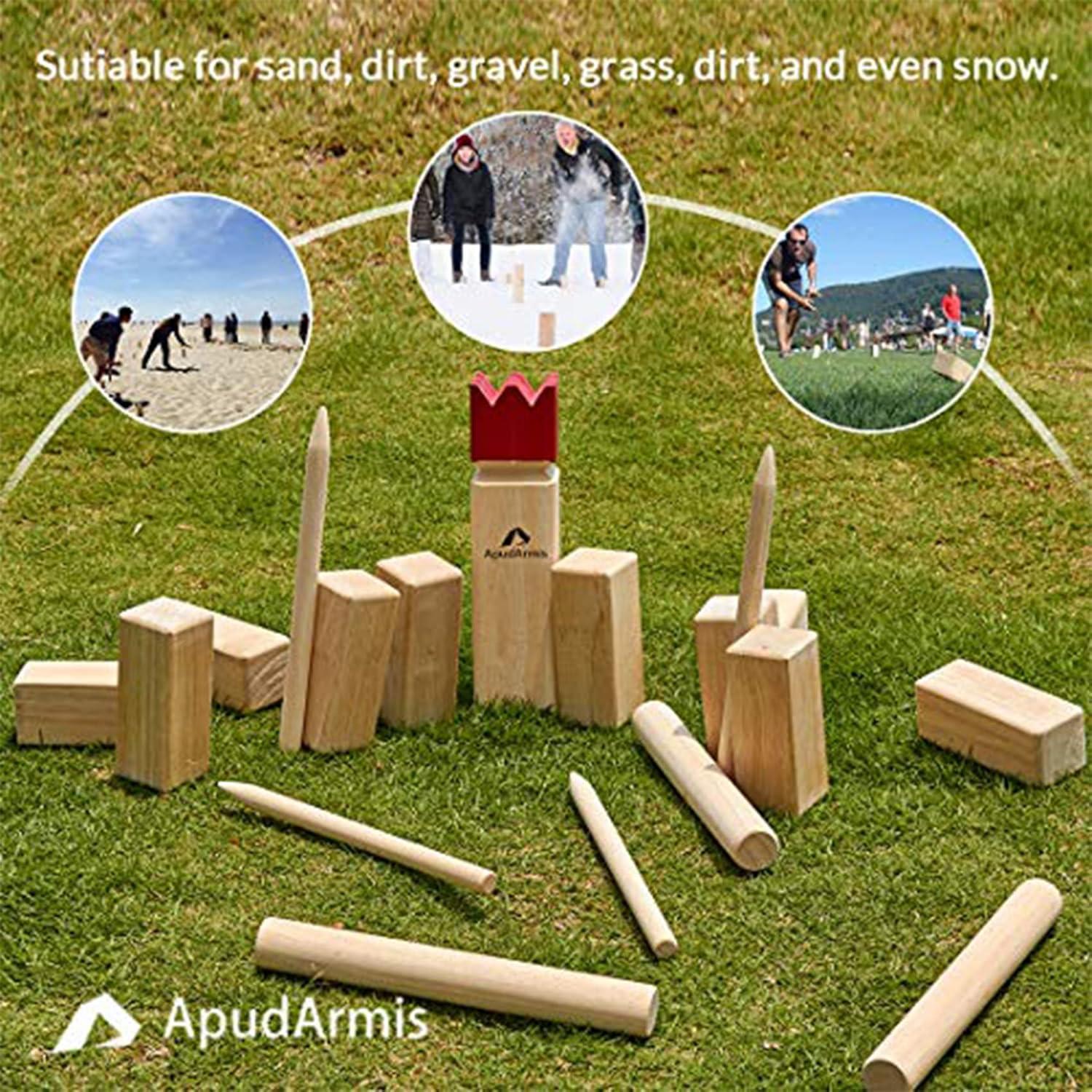 Juego de Jardín ApudArmis Kubb - Juego Clásico al Aire Libre