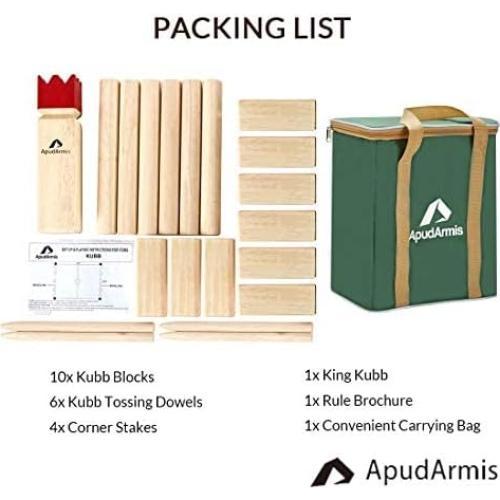Juego de Jardín ApudArmis Kubb - Juego Clásico al Aire Libre