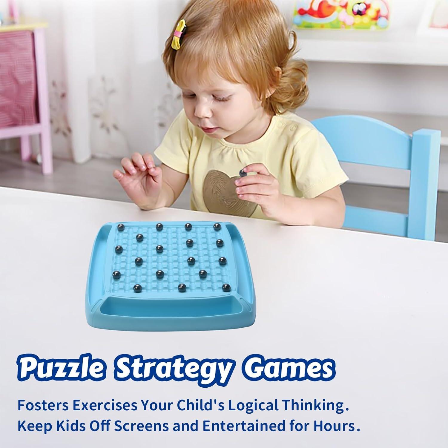 Juego de Ajedrez Magnético Hcusus 2-4 Jugadores Azul