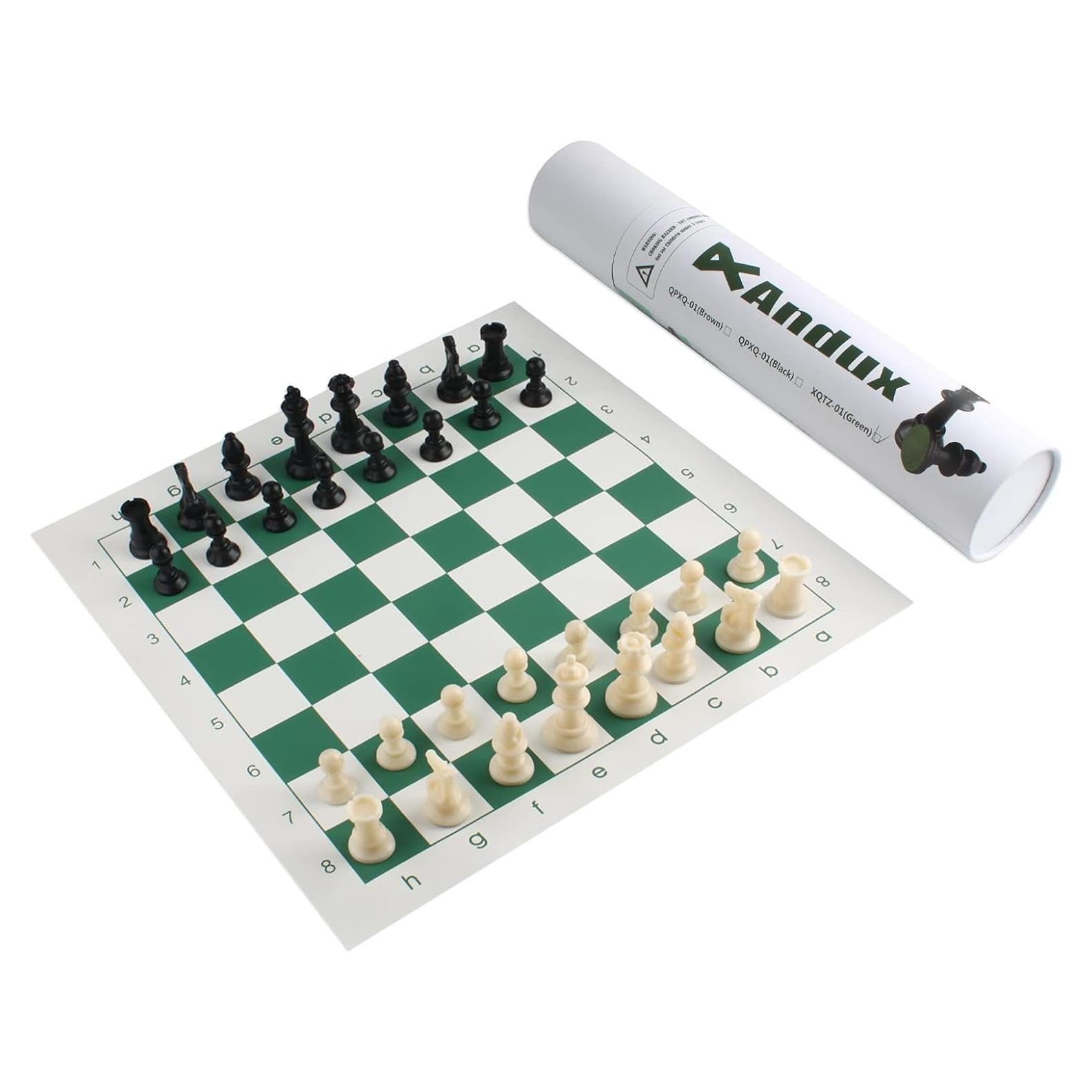 Juego de Ajedrez Andux Enrollable Verde 42x42cm