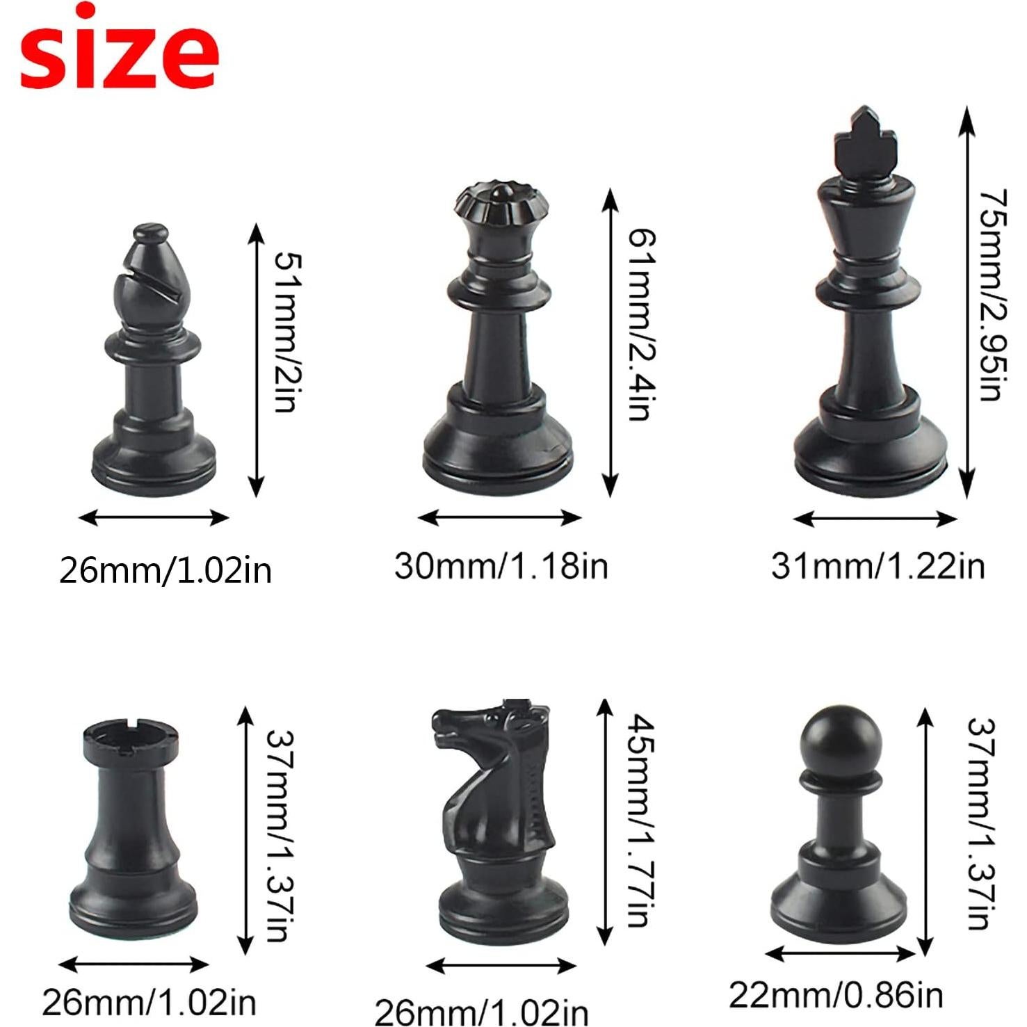 Juego de Ajedrez Andux Enrollable Verde 42x42cm