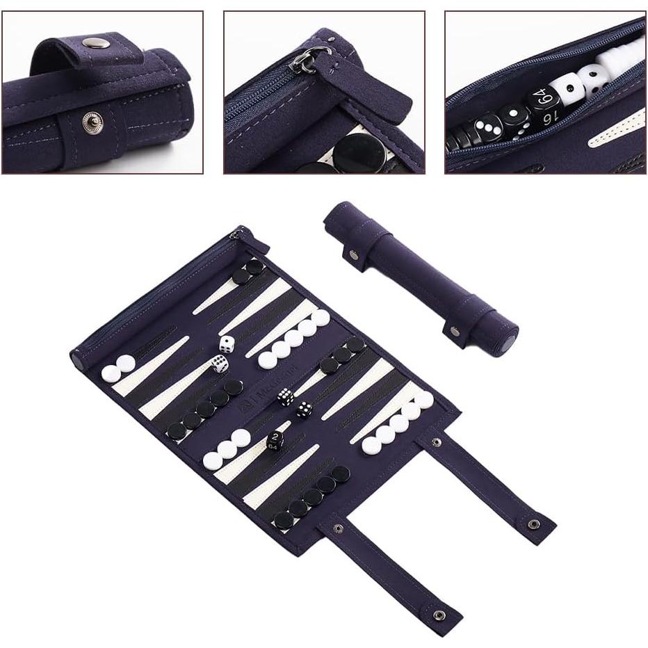 Juego de Backgammon Portátil McGregri - Plegable y Ligero