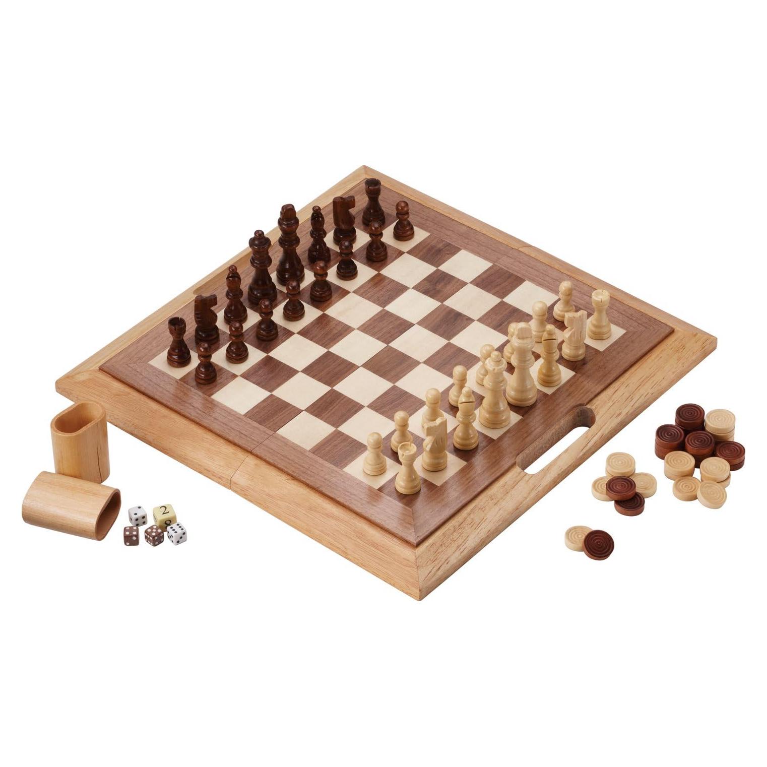 Conjunto de Juegos 3 en 1 Mainstreet Classics de Madera