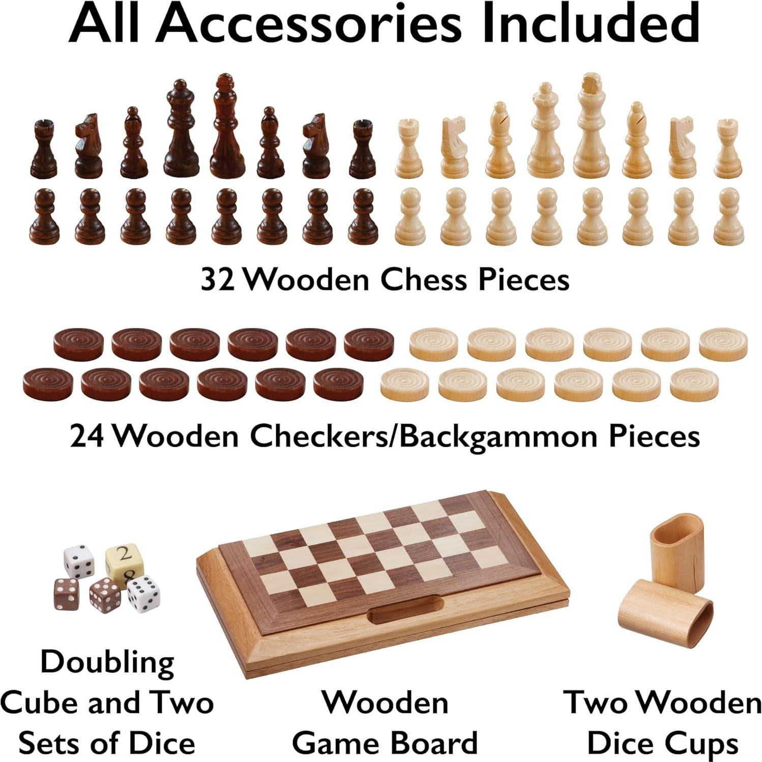 Conjunto de Juegos 3 en 1 Mainstreet Classics de Madera