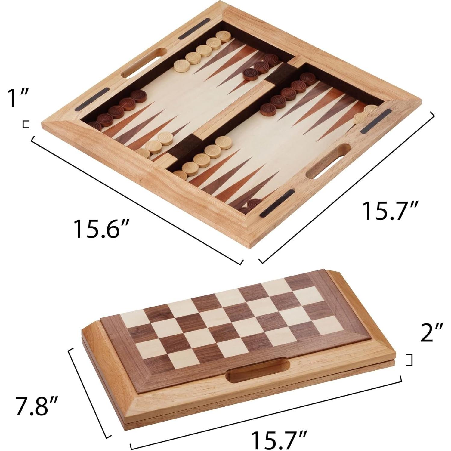 Conjunto de Juegos 3 en 1 Mainstreet Classics de Madera