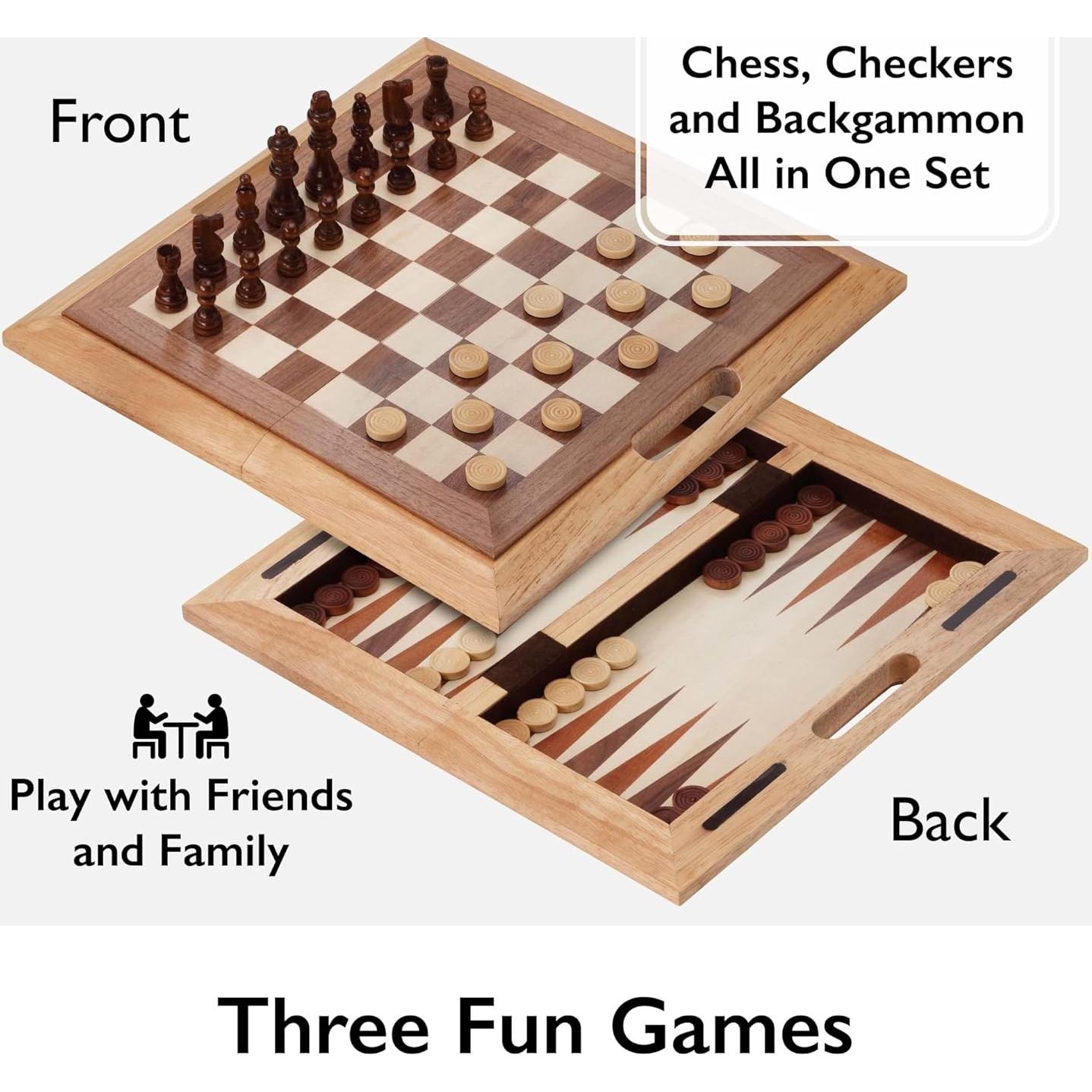 Conjunto de Juegos 3 en 1 Mainstreet Classics de Madera